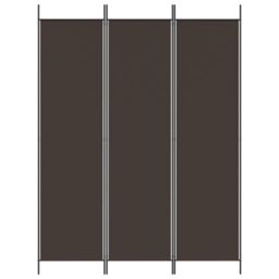 Berkfield Home 3-Panel Room Divider Brown 150x200 cm Fabric - thumbnail 3