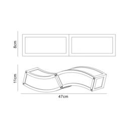 Netlighting Duna E27 Flush Wall Lamp 2 Light E27 Polished Chrome White Acrylic in Grey - thumbnail 2