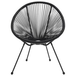 Berkfield Home 3 Piece Outdoor Dining Set PVC Rattan Black - thumbnail 6