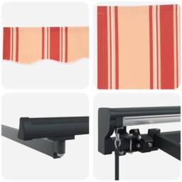 Berkfield Home Retractable Awning Manual Yellow & Orange 500x300 cm - thumbnail 8