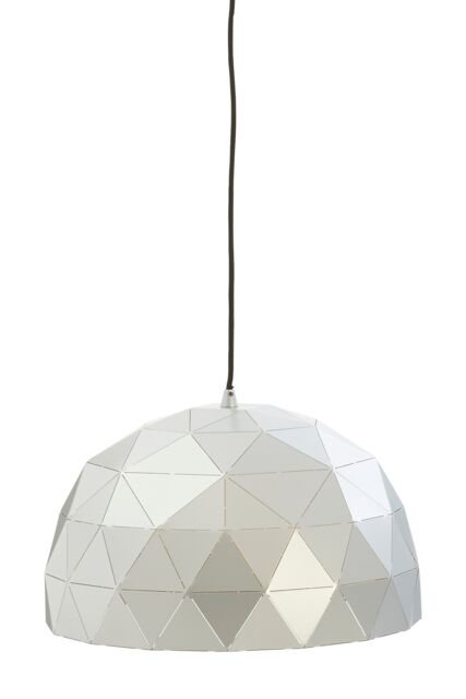 Orsina Small Silver Dome Pendant Light, Geometric Metallic Pendant With Gold Interior, Modern Ceiling Light - image 1
