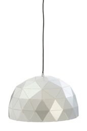 Orsina Small Silver Dome Pendant Light, Geometric Metallic Pendant With Gold Interior, Modern Ceiling Light - thumbnail 1
