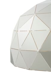 Orsina Small Silver Dome Pendant Light, Geometric Metallic Pendant With Gold Interior, Modern Ceiling Light - thumbnail 4