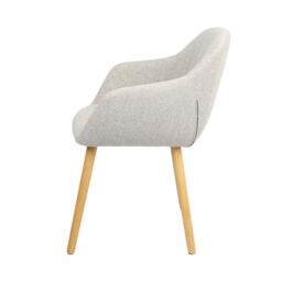 Home Garden Direct Luciano - Dining Chairs in Premium Textured Linen (Set of 2) in Grey - thumbnail 7