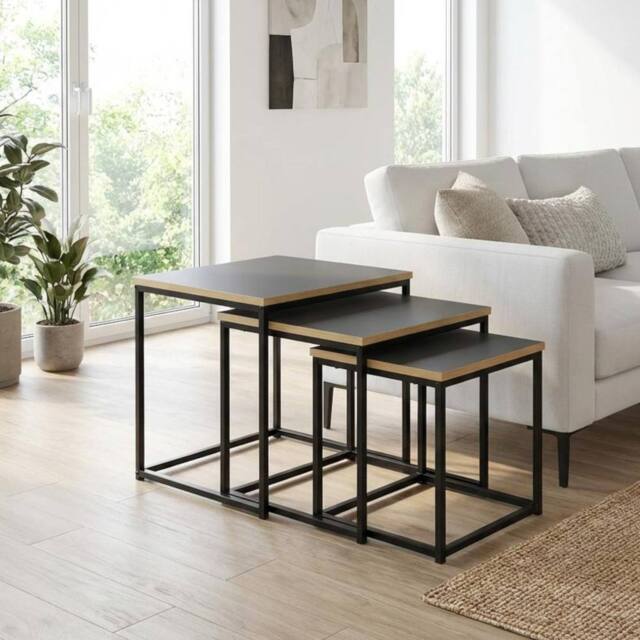 Garden Greatness Urban Square Nest of Tables in Brown - Size: 1 Pack - image 1