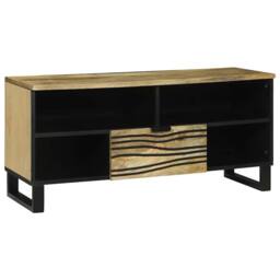 Berkfield Home TV Cabinet - 100 x 33.5 x 46 cm, made from solid mango wood in Brown - Size: 100 x 33.5 x 46 cm - thumbnail 2