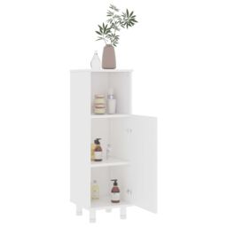 Berkfield Home Bathroom Cabinet White 30x30x95 cm Engineered Wood - Size: 30 x 30 x 95 cm - thumbnail 3