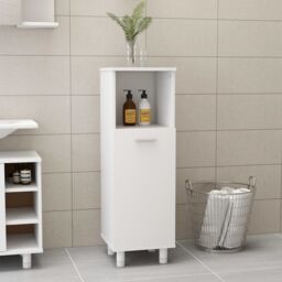 Berkfield Home Bathroom Cabinet White 30x30x95 cm Engineered Wood - Size: 30 x 30 x 95 cm