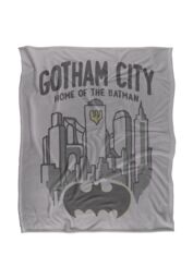 DC Comics Batman The Gotham City Blanket 152 x 127 cm in White - thumbnail 1