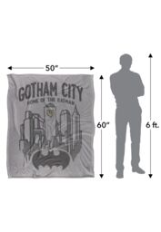 DC Comics Batman The Gotham City Blanket 152 x 127 cm in White - thumbnail 5