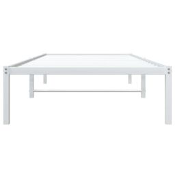 Berkfield Home Metal Bed Frame without Mattress White 90x200cm - Size: 90x200 cm - thumbnail 5