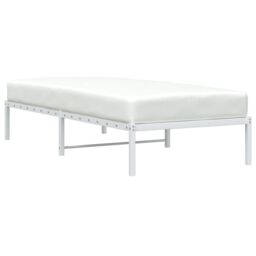 Berkfield Home Metal Bed Frame without Mattress White 90x200cm - Size: 90x200 cm - thumbnail 3