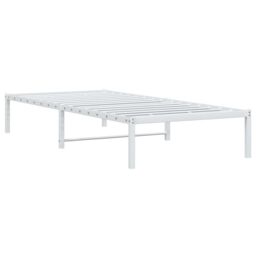 Berkfield Home Metal Bed Frame without Mattress White 90x200cm - Size: 90x200 cm - thumbnail 4