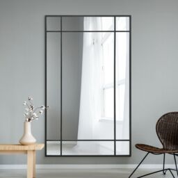 "MirrorOutlet Black Contemporary Wall & Leaner Mirror 71"" X 43"" (180 x 110CM) - Size: 1 Pack" - thumbnail 6