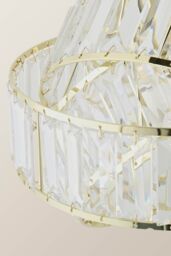 ValueLights Hudson Acrylic Jewel Gold Intertwined Twisted Easy Fit Lamp Shade with LED Bulb - thumbnail 4