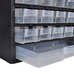 Berkfield Home 41-Drawer Plastic Storage Cabinet Tool Box in Black - thumbnail 2