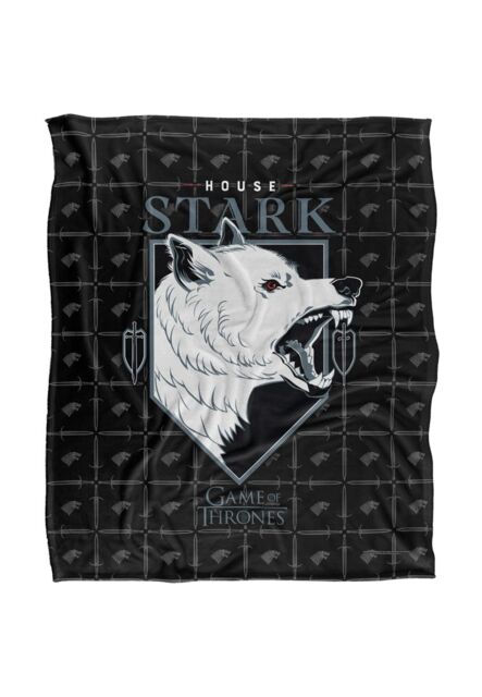 Warner Brothers Game Of Thrones Officially Licensed Silky Touch Super Soft Throw Blanket 152 x 127 cm in White - image 1