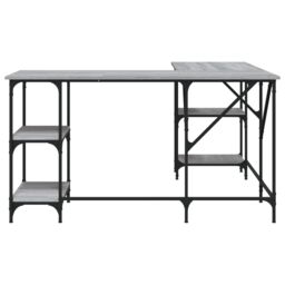 Berkfield Home Desk Grey Sonoma 139x139x75 cm Engineered Wood - Size: 139 x 139 x 75 cm - thumbnail 4