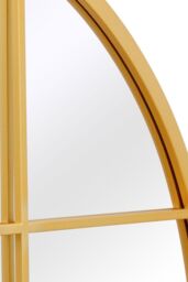MirrorOutlet Gold Metal Framed Arched Window Wall Garden Mirror (180CM X 90CM) - Size: 1 Pack - thumbnail 4