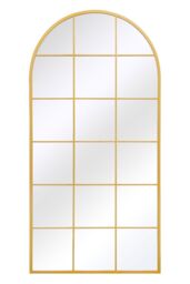 MirrorOutlet Gold Metal Framed Arched Window Wall Garden Mirror (180CM X 90CM) - Size: 1 Pack - thumbnail 5