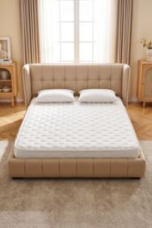 Living and Home Cozy Breathable Quilted Foam Spring Mattress in White - Size: Single - thumbnail 2