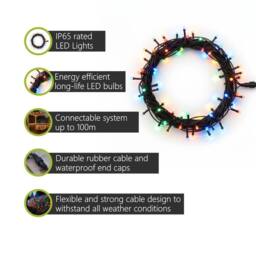 Pegdev LED String Lights RGBY Colour Changing IP65 Outdoor Garden 20m - thumbnail 2