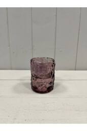 KDMD Large Amethyst Straight Textured Candle Holder in Purple - thumbnail 1