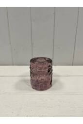 KDMD Large Amethyst Straight Textured Candle Holder in Purple - thumbnail 2