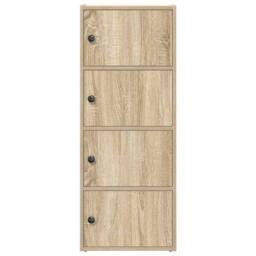Berkfield Home Bookcase Sonoma Oak 40x24x102 cm Engineered Wood in Brown - Size: 40 x 24 x 102 cm - thumbnail 4