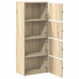 Berkfield Home Bookcase Sonoma Oak 40x24x102 cm Engineered Wood in Brown - Size: 40 x 24 x 102 cm - thumbnail 5