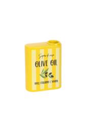 KDMD Vintage Olive Oil Tin Vase - Rustic Ceramic Flower Display in Yellow - thumbnail 2