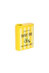 KDMD Vintage Olive Oil Tin Vase - Rustic Ceramic Flower Display in Yellow - thumbnail 4