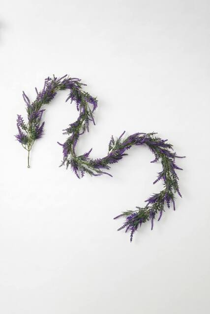 Homescapes Artificial Lavender Garland, 190cm, Purple - image 1