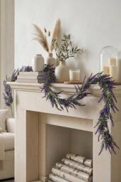 Homescapes Artificial Lavender Garland, 190cm, Purple - thumbnail 2