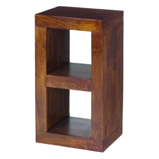 Jaipur Furniture Ltd 2 Hole Display Unit - Mango Wood - L35 x W44 x H81 cm - Dark Finish in Brown - image 1