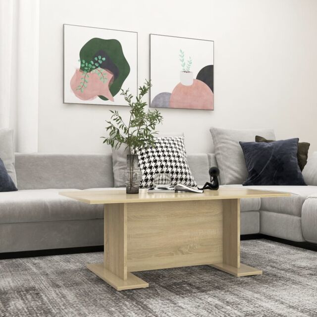 Berkfield Home Coffee Table Sonoma Oak 103.5x60x40 cm Engineered Wood in Brown - image 1