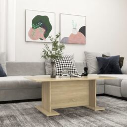 Berkfield Home Coffee Table Sonoma Oak 103.5x60x40 cm Engineered Wood in Brown - thumbnail 1