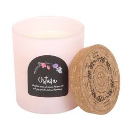 Something Different Wheel Of The Year Linen Fresh Ostara Candle & Holder in Off-White