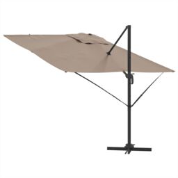 Berkfield Home Patio Umbrella Taupe Large Polyester & Steel - thumbnail 8