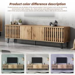 BTM Vintage TV Stand, 4 Doors, 180cm Wood in Brown - thumbnail 7