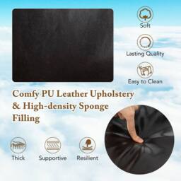 Costway Home Office Chair Small Desk Chair Adjustable Computer Chair-Coffee in Brown - thumbnail 7