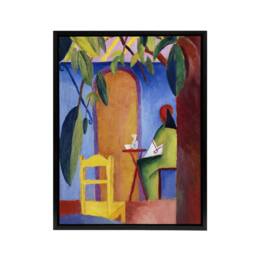 "Artery8 Turkish Cafe Modern Colourful August Macke Framed Canvas Wall Art - Size: W12"" x H16""" - thumbnail 1