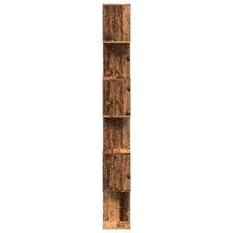 Berkfield Home Room Divider Bookcase 6-Tier Old Wood 70x24x193 cm Engineered Wood in Brown - Size: 70 x 24 x 193 cm - thumbnail 6