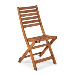 VonHaus Cannes Acacia Hardwood Folding Wooden Garden Chairs Set of 2 in Natural - Size: 2 Pack - thumbnail 9