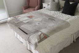 Benjamin Tate Design Elegance Blanket in Natural - Size: 120 cm x 150 cm - thumbnail 3