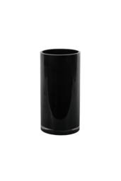 KDMD Cylinder Vase - Black Gloss - H20x10cm - Size: 20x10 cm - thumbnail 1