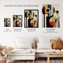 "Wee Blue Coo Wall Art Print Bauhaus Beauty Stylish Abstract Modern Living Room - Size: W24"" x H32""" - thumbnail 3