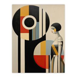 "Wee Blue Coo Wall Art Print Bauhaus Beauty Stylish Abstract Modern Living Room - Size: W24"" x H32""" - thumbnail 1