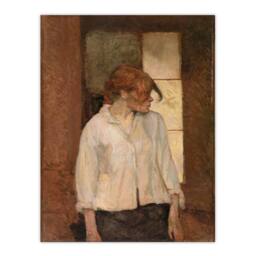 Artery8 Toulouse Lautrec Framed Wall Art Print At Montrouge Rosa La Rouge in Brown - Size: A4 - thumbnail 3