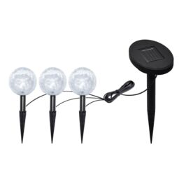Berkfield Home Garden Lights 6 pcs LED with Spike Anchors & Solar Panels in White - thumbnail 3